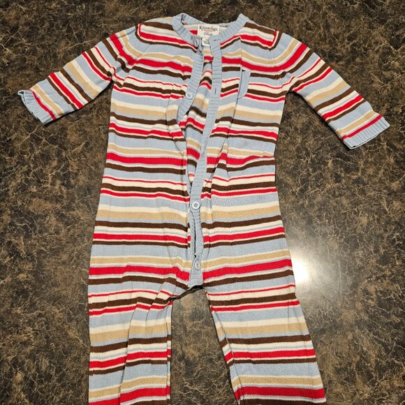 Kitestrings by Hartstrings one-piece 100% cotton blue/red/white stripe sweater - Picture 1 of 6